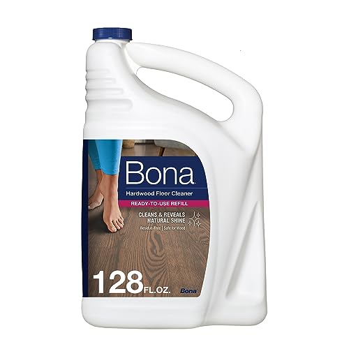 128 fl oz - Unscented - Refill for Bona Spray Mops and Spray Bottles - Residue-Free Floor Cleaning Solution for Wood Floors