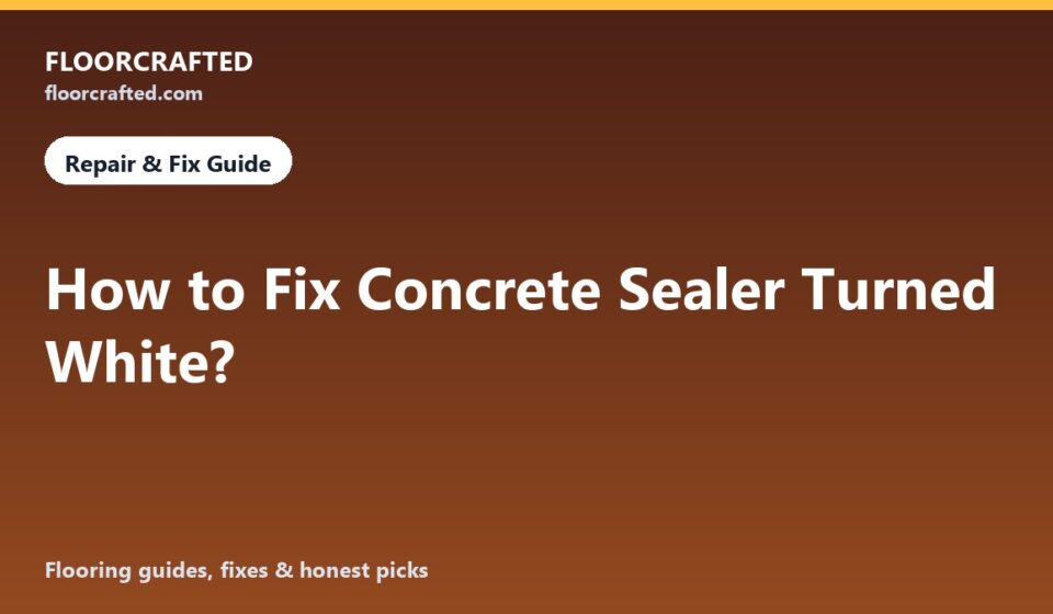 How to Fix Concrete Sealer Turned White?