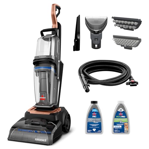 BISSELL Revolution HydroSteam carpet cleaner running on a carpet