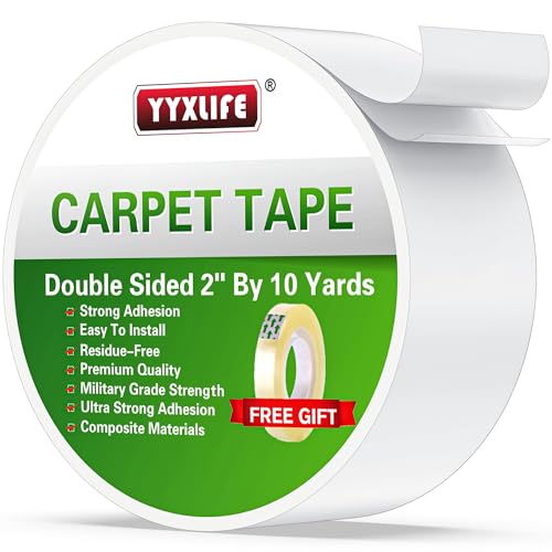 Best Rug Tape for Hardwood Floors (2026): No-Residue Grips YYXLIFE double sided carpet tape