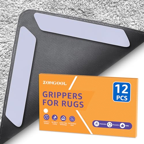 Best Rug Tape for Hardwood Floors (2026): No-Residue Grips ZONGOOL rug tape non slip grippers