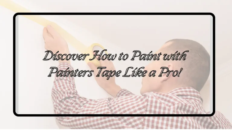 How to paint with painters tape