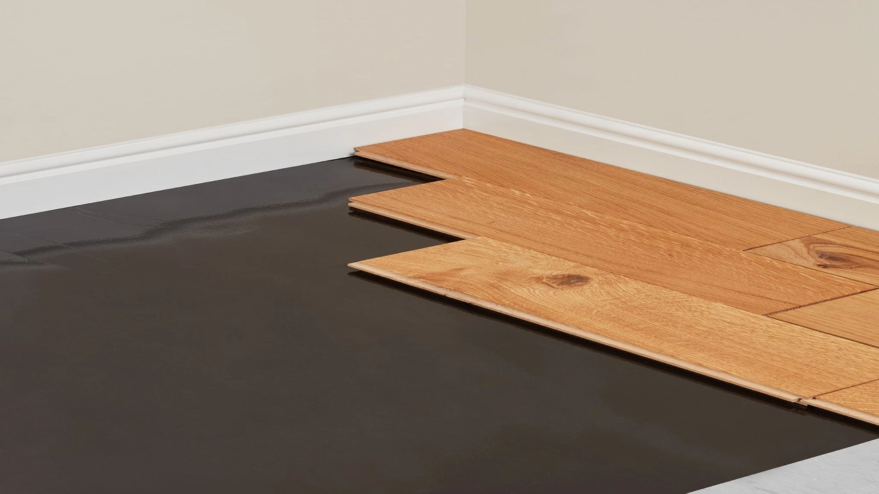 adhesive wooden floor