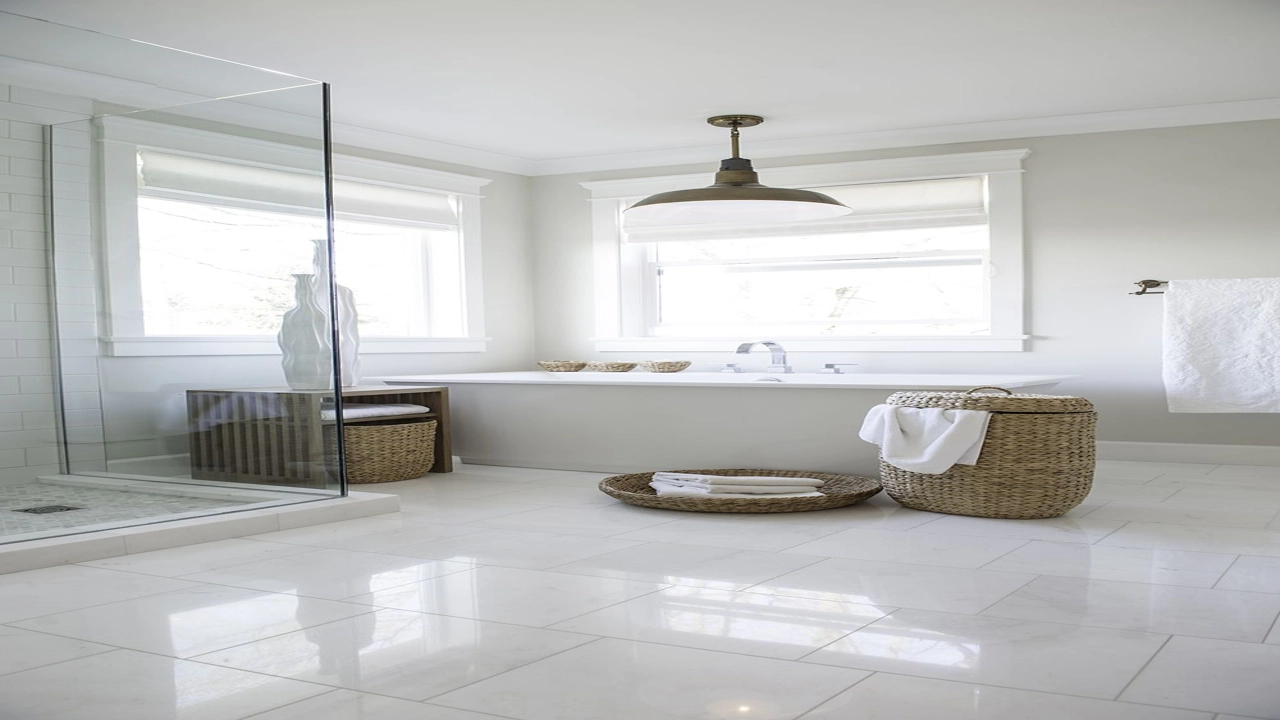 Bathroom Floor White Tiles SHOCKING