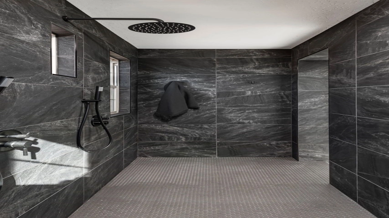 Bathrooms with Black Tile Floors: You Won't Believe This