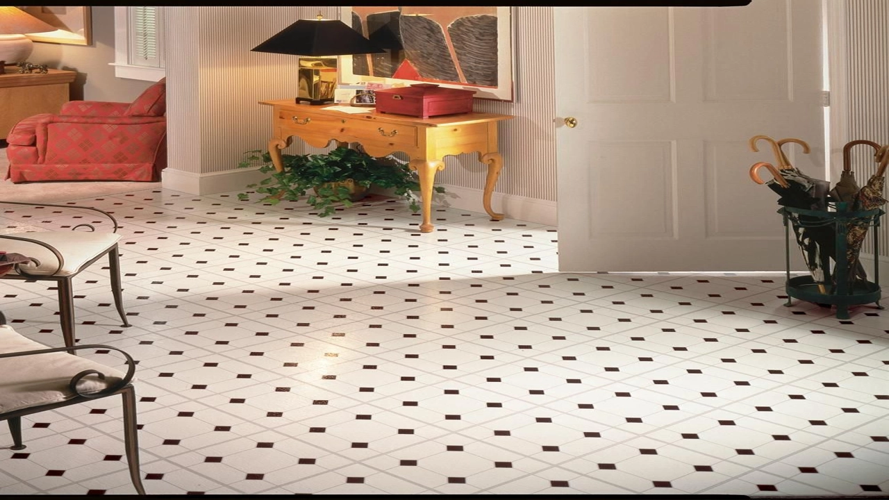 black and white vinyl tile flooring