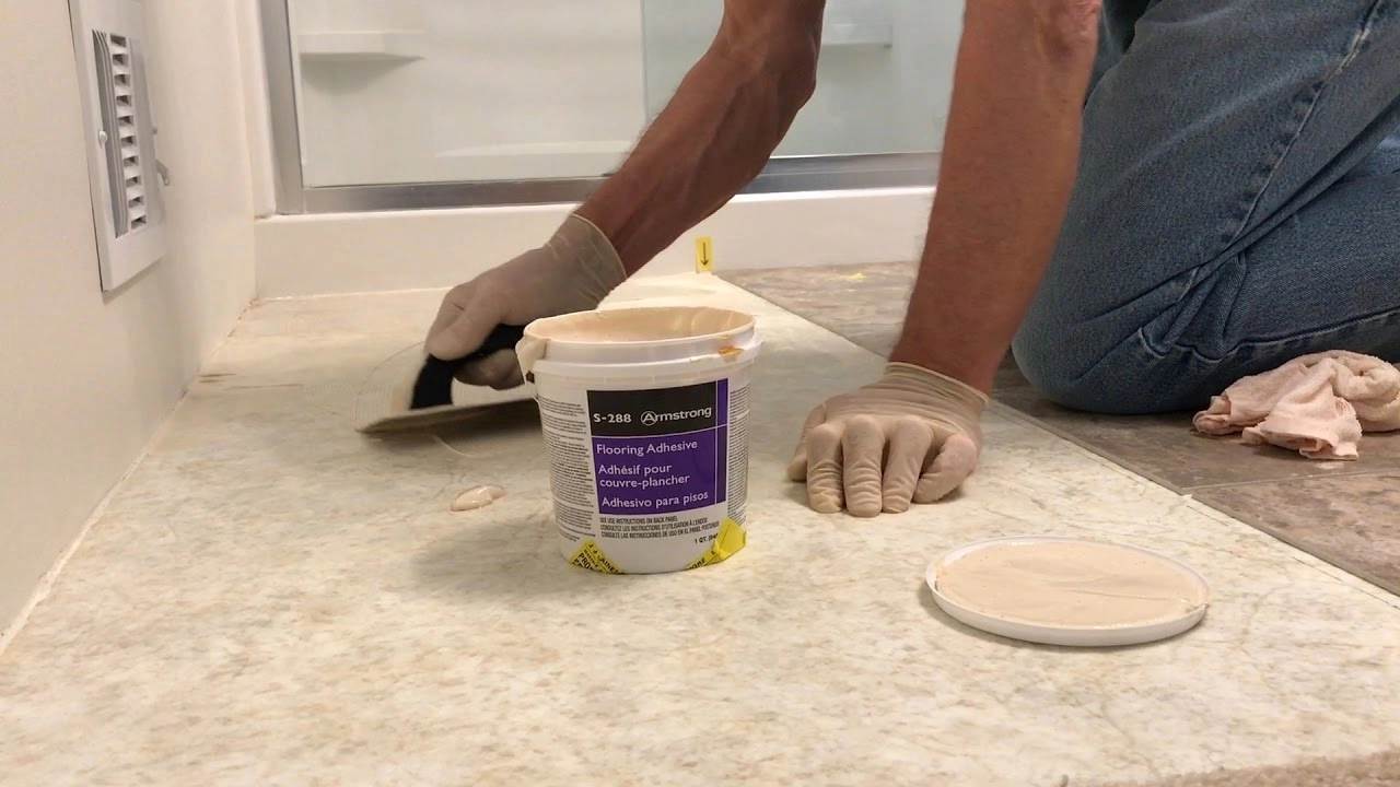 glue vinyl flooring