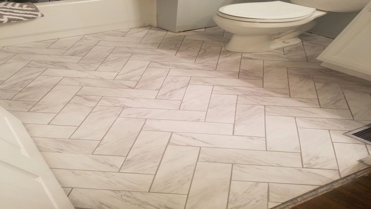 Herringbone Bathroom Floor: You Won't Believe This