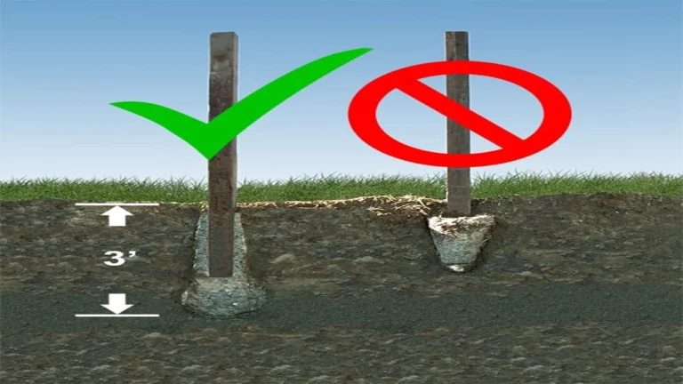 how deep does fence post need to be