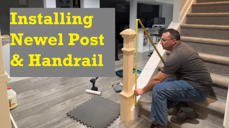 how to attach rail to newel post