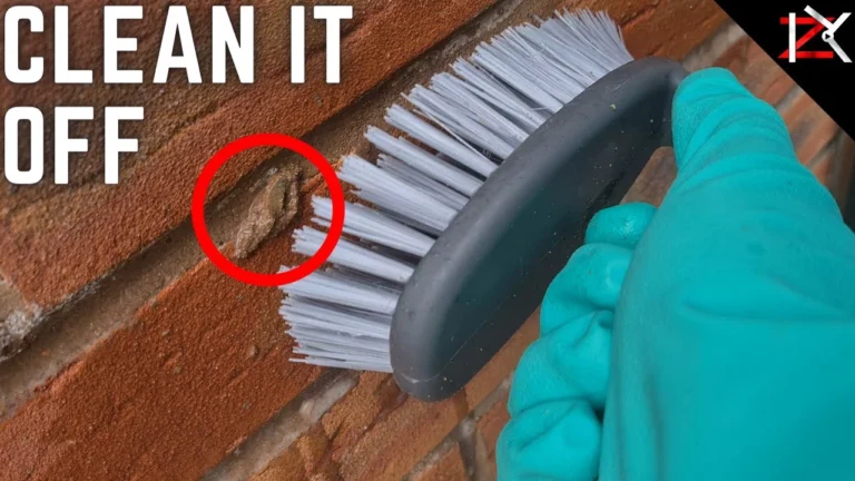 how to clean mortar off bricks