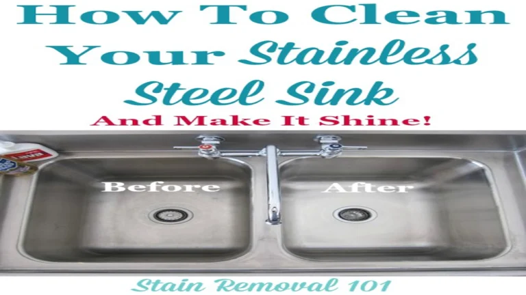 how to clean stainless sink