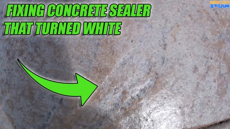 how to fix concrete sealer turned white