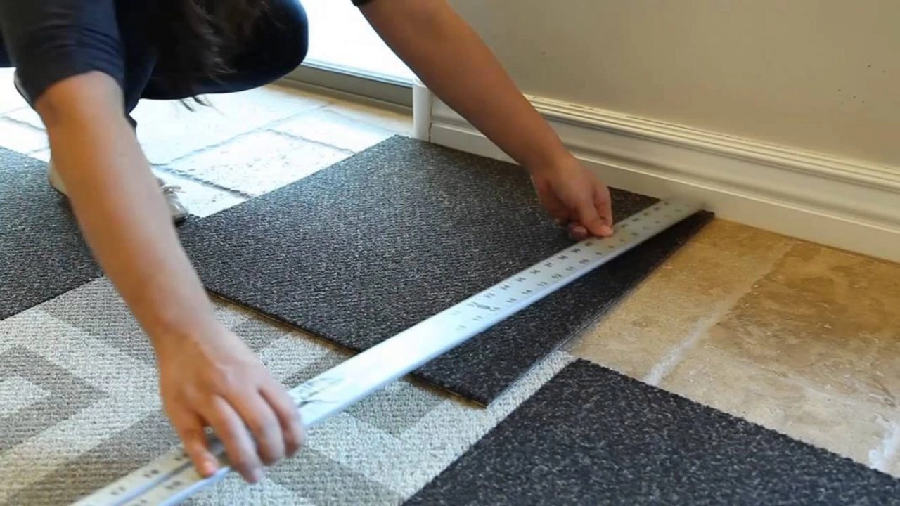 how to install carpet tiles without glue