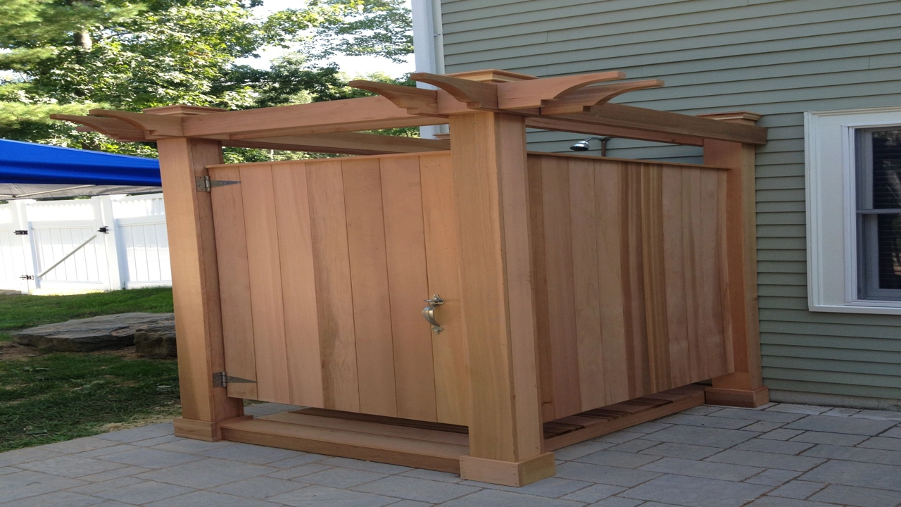 outdoor shower enclosure